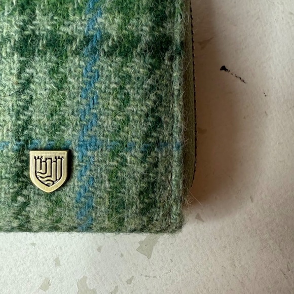 Harris Tweed Islander Green Tartan Large Rectangle Wallet Zippered Scotland - 7 - Picture 3 of 6